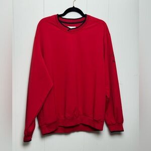 Cutter and Buck Men's Red with Black Trim CB WeatherTec Pull Over Top Size L